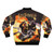 Full Throttle retro-style bomber jacket with pixelated adventure design - Back