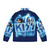 Vintage Kiss the Band blue energy glow puffer jacket - Back