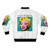 Turquoise bomber jacket with Andy Warhol's iconic Marilyn Monroe pop art design - Back