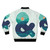 A vintage-inspired bomber jacket in pastel colors, perfect for outdoor adventures and minimalist graphic design. - Back