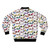 Colorful horse racing pattern bomber jacket with jockey silks design - Back