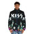 KISS band puffer jacket featuring the iconic KISS band logo and imagery - men front