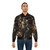Cosmic floral bomber jacket with surreal space and flower design - Lifestyle