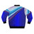 Retro 70s disco-inspired bomber jacket with colorful streaks of light pattern - Back