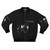 Bukowski graphic bomber jacket with the quote "Sometimes you just have to piss in the sink!"