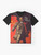 A graphic t-shirt design featuring the iconic image of Vladimir Lenin, the leader of the Bolshevik Revolution and founder of the Soviet Union. - Flat lay