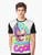 Dragon Ball retro graphic t-shirt featuring a cool, pastel-colored design - Men