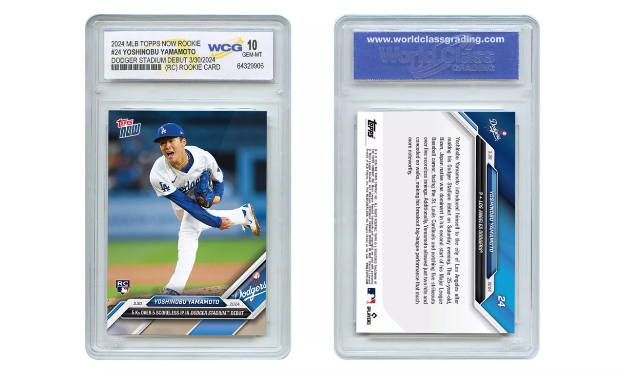 2024 Topps YOSHINOBU YAMAMOTO Dodger Stadium Debut ROOKIE Card #24 