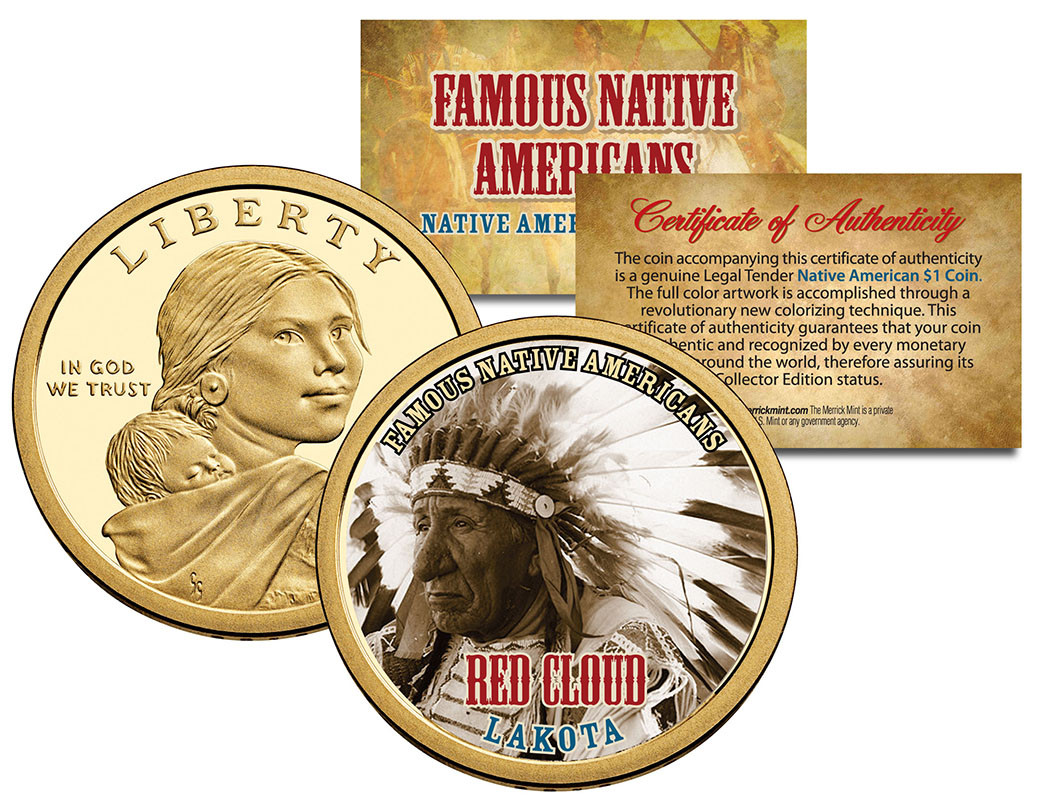 Individual Colorized Sacagawea Dollar Famous Native Americans Coins