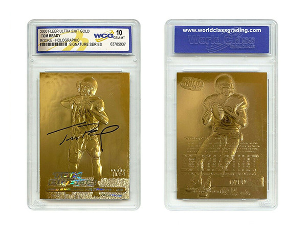 Tom Brady 2000 Fleer Ultra 23K Gold Rookie Card Refractor