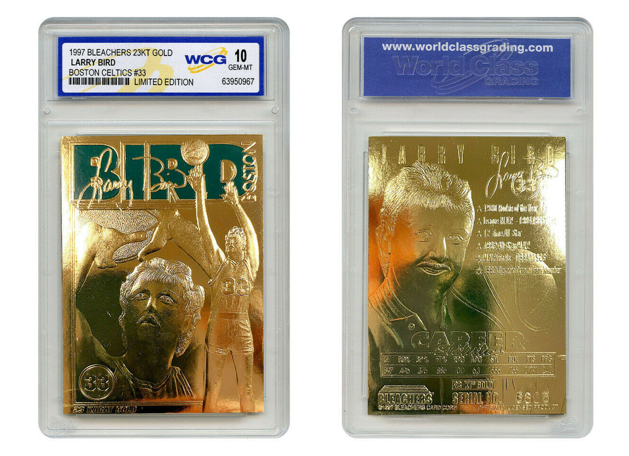 Larry Bird 1997 Bleachers 23K Gold Card Boston Celtics #33