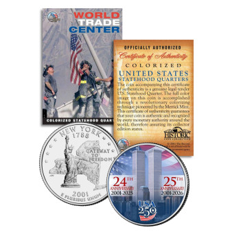 WORLD TRADE CENTER 9/11 WTC 24th-25th Anniversary New York Quarter AMERICA 250