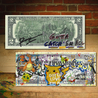 POKEMON Gotta Love Em All Logan Paul Edition Rency Genuine $2 Bill LTD S/N of 10