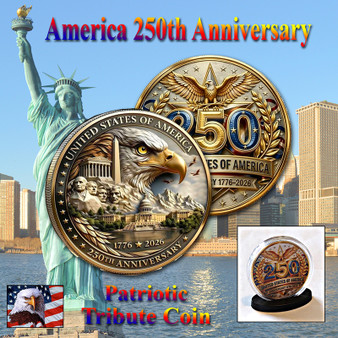 America 250 1 Oz. Tribute Coin - Eagle & Monuments