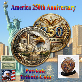 America 250 1 Oz. Tribute Coin - Eagle & Monuments