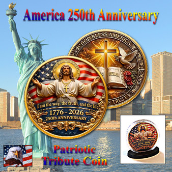 America 250 1 Oz. Tribute Coin - God Bless America