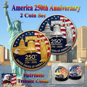 America 250 Patriotic Gold & Silver 2 Coin Set