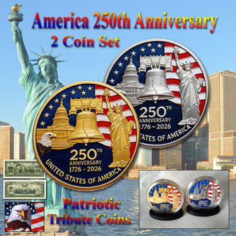 America 250 Patriotic Gold & Silver 2 Coin Set