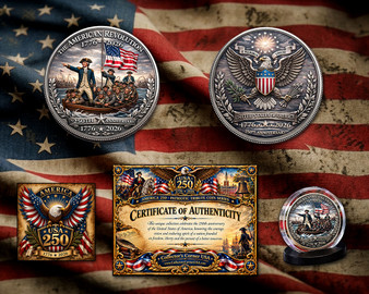 America 250 1 Oz. Tribute Coin - Crossing The Delaware