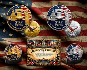 America 250 Patriotic Gold & Silver 2 Coin Set