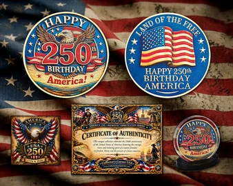 America 250 1 Oz. Tribute Coin - Happy Birthday America