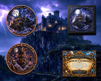 Myths, Fantasies & Legends "Aerial Academy" 1 Oz. Pure Copper Coin with Case