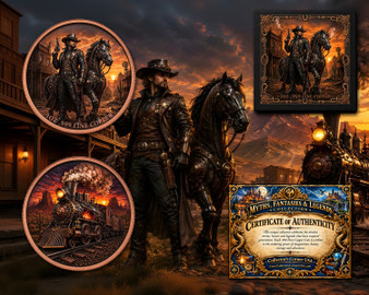 Myths, Fantasies & Legends "Wild West Steampunk" 1 Oz. Pure Copper Coin with Case