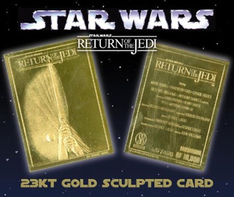 Star Wars Return Of The Jedi 23K Gold Sculpted Card
