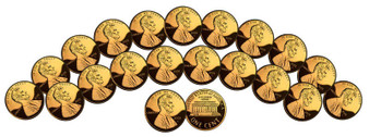 Set of 20 24K Gold-Plated Pennies