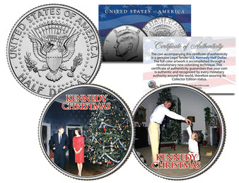 Christmas Kennedy Portrait 2 JFK Coin Set