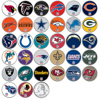 Individual State Quarter NFL Teams