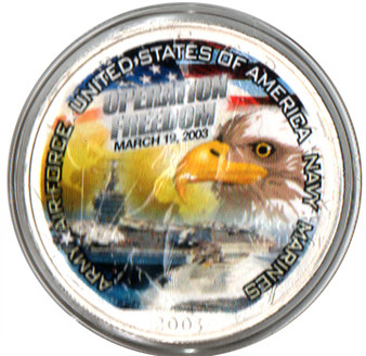 Operation Freedom Eagle Commemorative Silver Eagle in Protective Coin Capsule