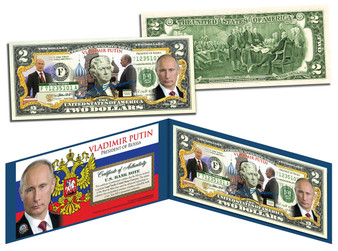 Vladimir Putin Commemorative Colorized $2 Bill