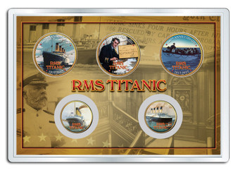 April 14 1912 Colorized 1912 Great Britain Penny Coin British RMS TITANIC 