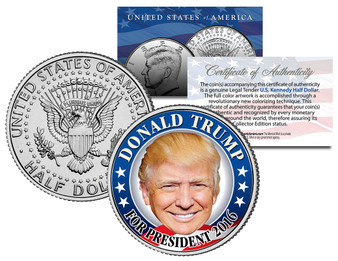 Donald Trump For President 2016 JFK Half Dollar