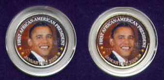 Barack Obama First African American President 2 Coin Set