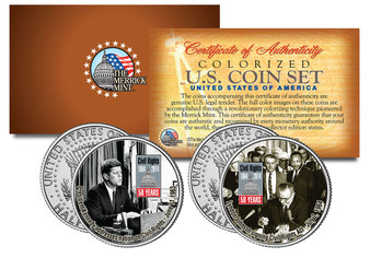 American CIVIL WAR South CONFEDERATE LEADERS Kennedy JFK Half Dollars 6-Coin Set
