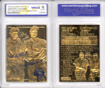 Yankees Murderers Row 23K Gold Sculptured Card Graded Gem Mint 10