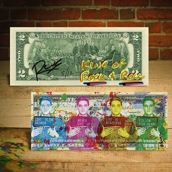 Elvis Jailhouse Rock Mugshots Made with Diamond Dust Crystal Paint  Numbered Limited Edition of 12 Signed by Rency - Serial Number #6 of 12