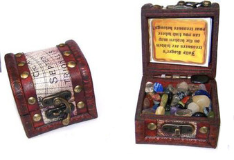 Kids Pirates Treasure Chest filled with Gemstones