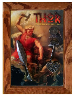 Thor Historical Viking Replica 4 Piece Set in 5" x 7" Frame