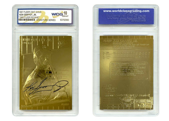 Ken Griffey Jr. Fleer Rookie 1997 23K Gold Sculptured Card Graded Gem Mint 10