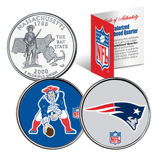 32 NFL Teams State Quarter Collection in Simulated Pigskin Case