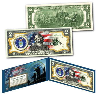 Special Forces Defenders of Freedom Air Force Commemorative Colorized $2 Bill