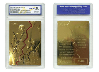 1998 Michael Jordan Fleer Rookie Signature 23K Gold Card Gem
