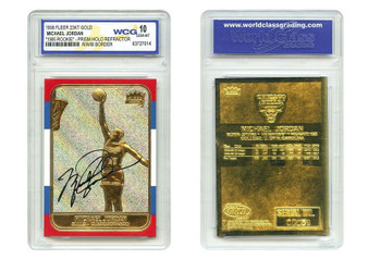 1998 Michael Jordan Fleer Rookie Signature 23K Gold Card Gem