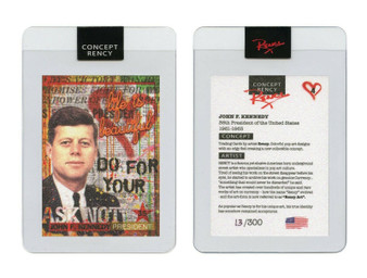 Rency Presidential Pop Art John F. Kennedy Diamond Dust Trading Card S/N of 300