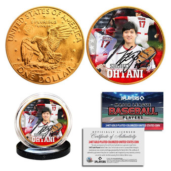 SHOHEI OHTANI Triple Image Officially Licensed 24K Gold Plated IKE Dollar