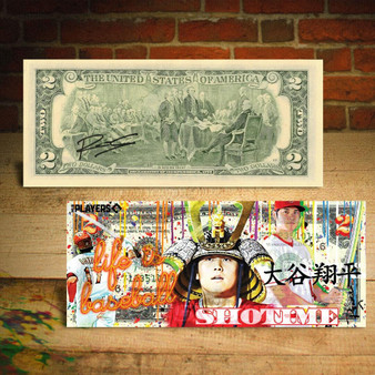 SHOHEI OHTANI Shotime Colorized $2 Bill Life Is Baseball Japan SIGNED by Artist Rency