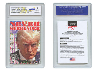 Donald Trump 45th President MUGSHOT Trading Card by RENCY ART - Gem Mint 10